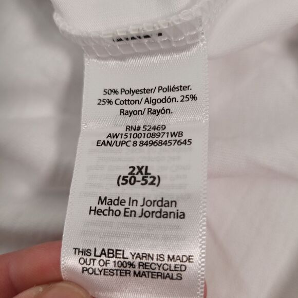 Athletic Works Men's White Pocket Crewneck T-Shirt Short Sleeve Casual Size 2XL - Picture 7 of 10